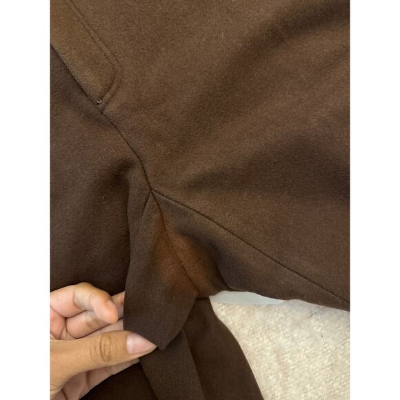 Vintage Italian chocolate brown wide-leg trousers with embroidered details (S/M) - Picture 10 of 10